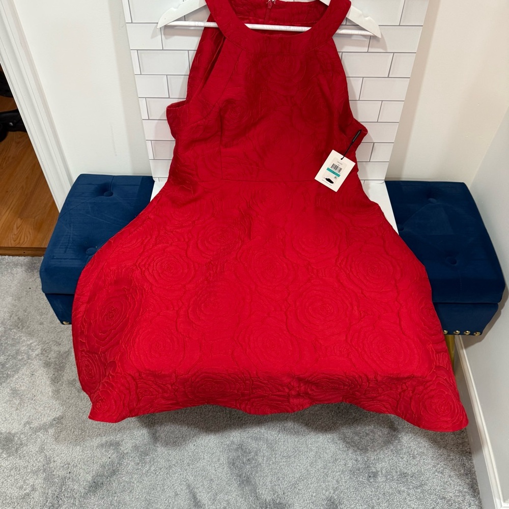 Elegant Red Sleeveless Dress